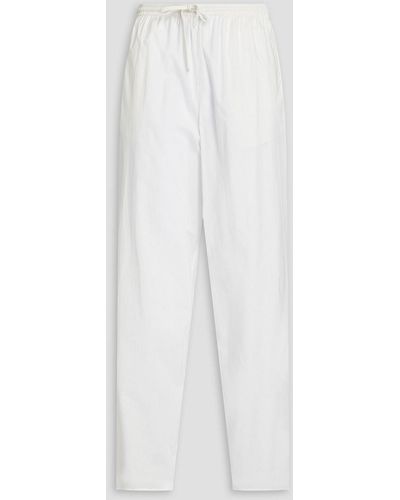 American Vintage Krimcity Cotton Tapered Pants - White