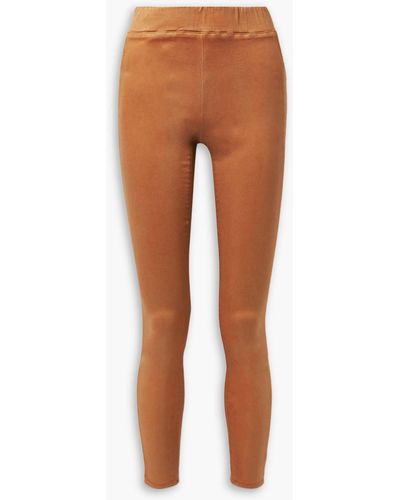 L'Agence Rochelle Coated High-rise Skinny Jeans - Brown