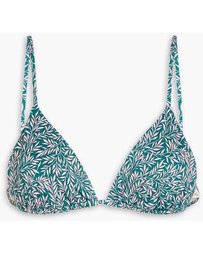 Onia Alexa Liberty-print Triangle Bikini Top - Blue