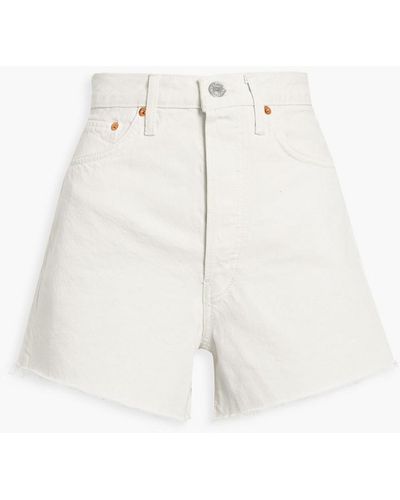 RE/DONE Denim Shorts - White