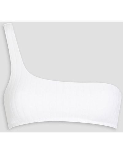Melissa Odabash Toulouse One-shoulder Ribbed Bikini Top - White