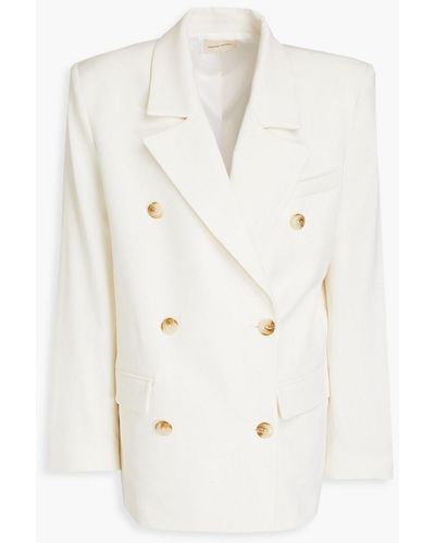 Loulou Studio Harat Double-breasted Stretch-wool Blazer - White