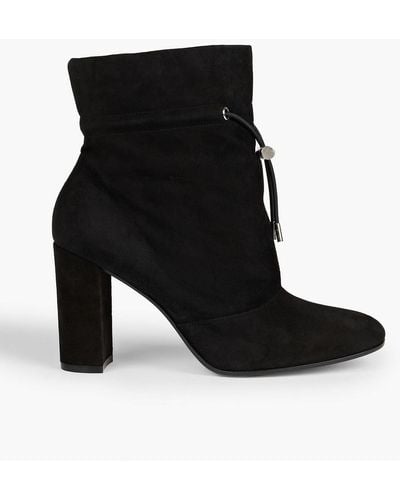 Gianvito Rossi Maeve Suede Ankle Boots - Black