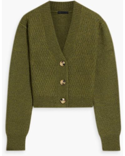 ATM Cropped Knitted Cardigan - Green