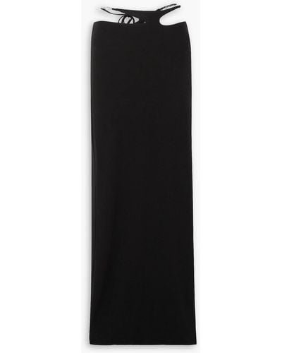 Christopher Esber Embellished Cutout Jersey Maxi Skirt - Black