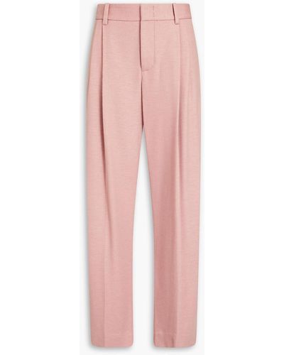 Vince Pleated Wide-leg Trousers - Pink