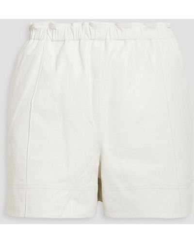 Helmut Lang Leather Shorts - White