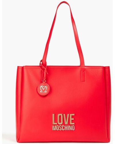 Love Moschino Faux Leather Tote - Red