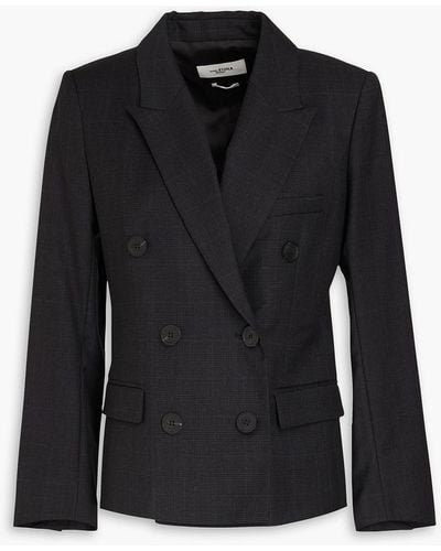 Isabel Marant Visby Prince Of Wales Checked Wool-twill Blazer - Black