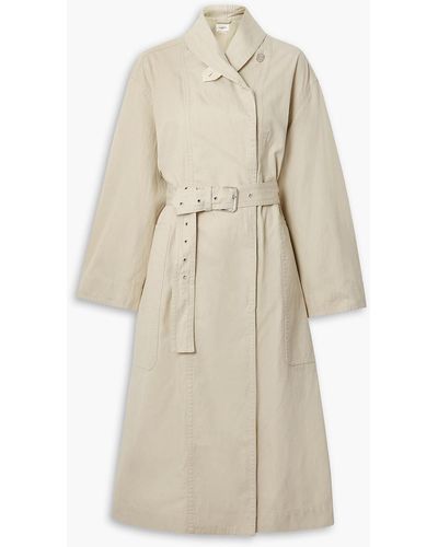 Isabel Marant Peter Oversized Belted Cotton And Linen-blend Trench Coat - Natural