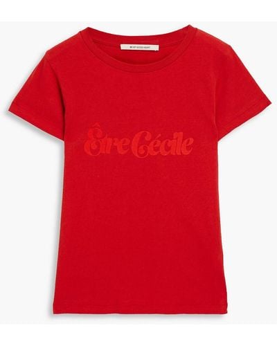 Être Cécile Printed Cotton-jersey T-shirt - Red