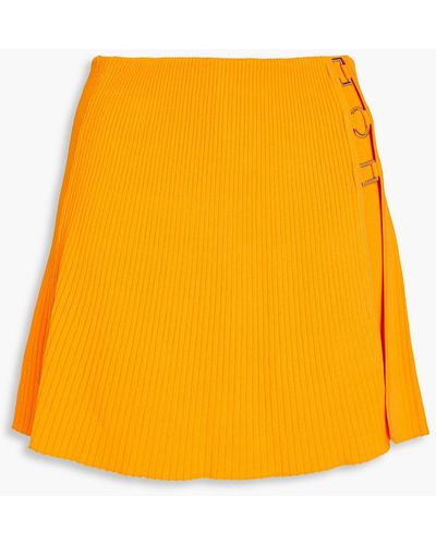 Sandro Ribbed-knit Mini Skirt - Yellow