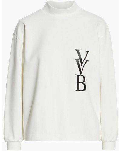 Victoria Beckham Bedrucktes oberteil aus stretch-ponte - Weiß