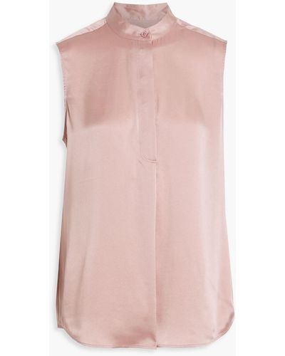 Equipment Therese Silk-satin Top - Pink