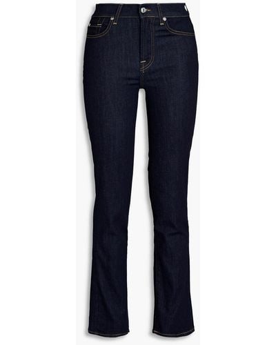 7 For All Mankind Low-rise Straight-leg Jeans - Blue