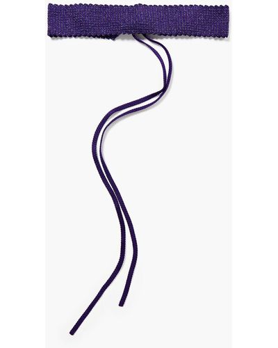 Missoni Metallic Crochet-knit Belt - Purple
