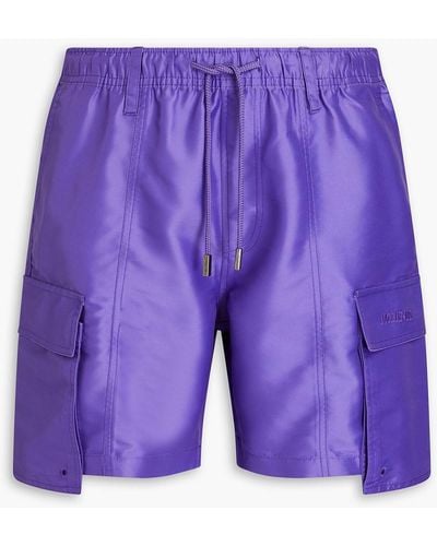Jacquemus De Bain Mid-length Embroidered Swim Shorts - Purple