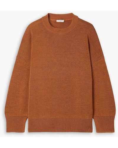 Lafayette 148 New York Cotton-blend Sweater - Brown