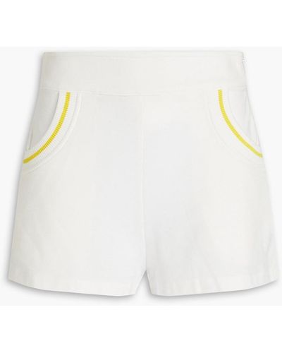 Solid & Striped Cotton-piqué Shorts - White