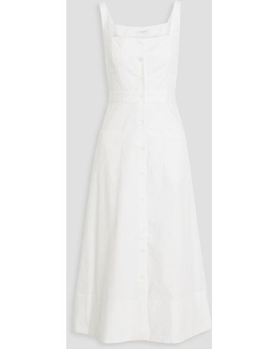 Equipment Aris Cotton-poplin Midi Dress - White