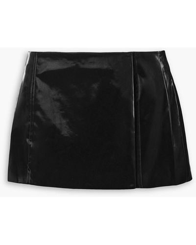 McQ Vinyl Mini Wrap Skirt - Black