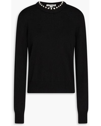 Autumn Cashmere Crystal-embellished Cashmere Sweater - Black