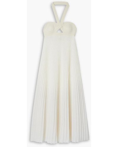 Khaite Annika Cutout Halterneck Midi Dress - White