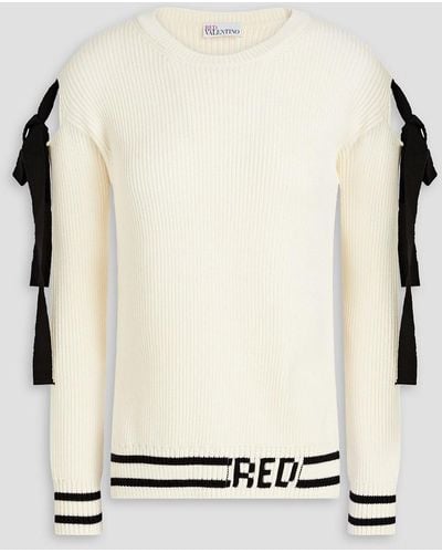 RED Valentino Jacquard-knit Wool Jumper - White