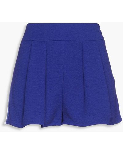 Missoni Striped Pleated Jersey-knit Shorts - Blue