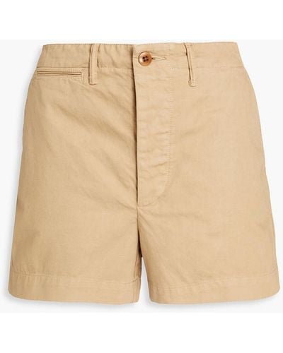 RE/DONE Cotton-twill Shorts - Natural
