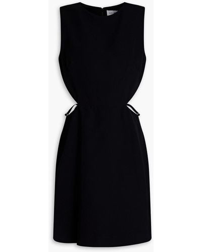Halston Brynn Cutout Crepe Mini Dress - Black