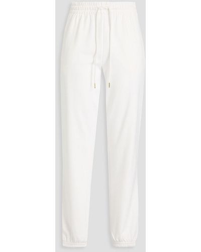 Zimmermann French Cotton-blend Terry Track Trousers - White