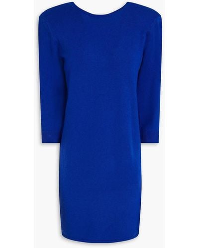 FRAME Cashmere-blend Mini Dress - Blue