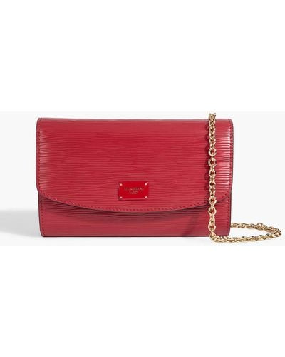 Dolce & Gabbana Embossed Leather Clutch - Red