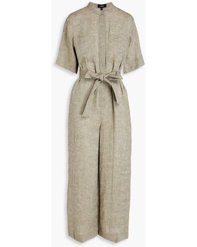 Theory Hemp Wide-leg Jumpsuit - Natural