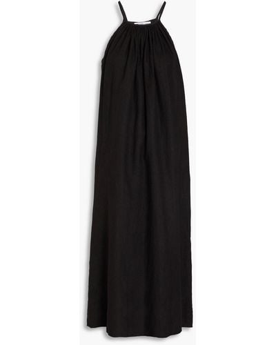 James Perse Linen Midi Dress - Black