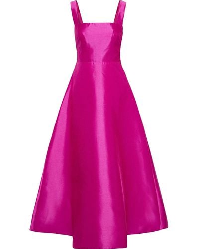 ML Monique Lhuillier Sleeveless Satin A-line Gown With Bow-back Detail - Pink