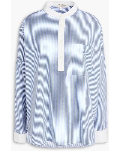 Alex Mill Jo Striped Cotton-poplin Shirt - Blue