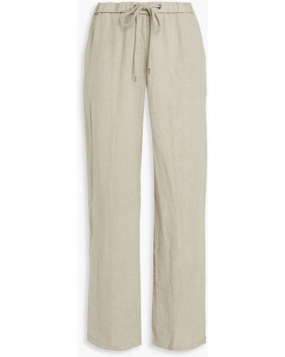 James Perse Linen Straight-leg Trousers - White