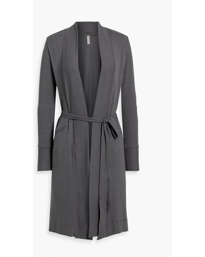Commando Luxury Belted Ribbed Jersey Robe - Gray