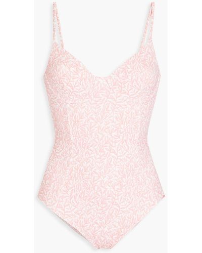 Onia Chelsea Printed Underwired Swimsuit - Pink