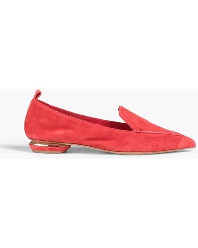 Nicholas Kirkwood 18mm beya loafers aus veloursleder - Rot