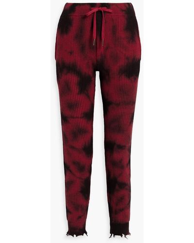 SER.O.YA Tie-dyed Cotton Track Pants - Red