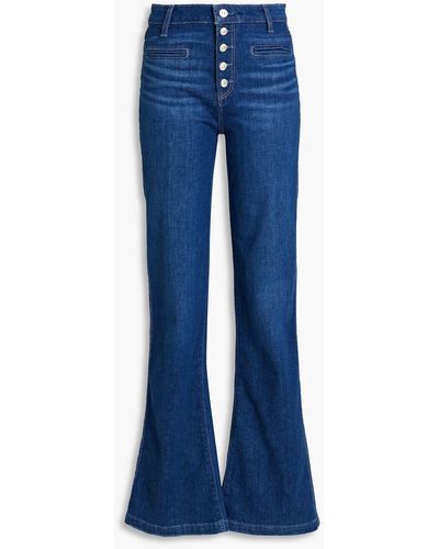 PAIGE Leenah High-rise Wide-leg Jeans - Blue