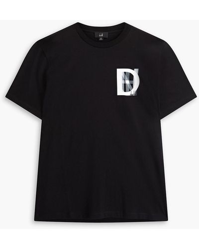 Dunhill Printed Cotton-jersey T-shirt - Black