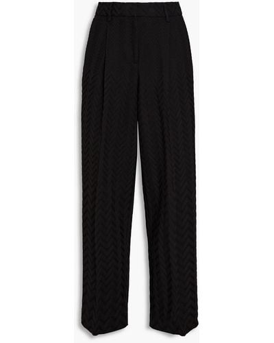 Missoni Crochet-knit Straight-leg Trousers - Black