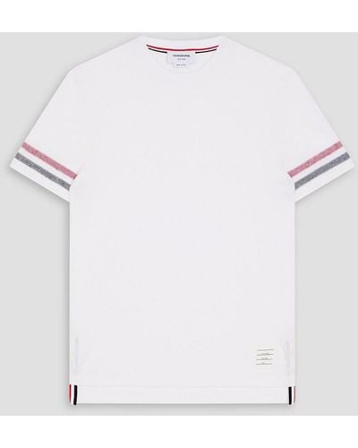 Thom Browne T-shirt aus baumwoll-jersey - Weiß