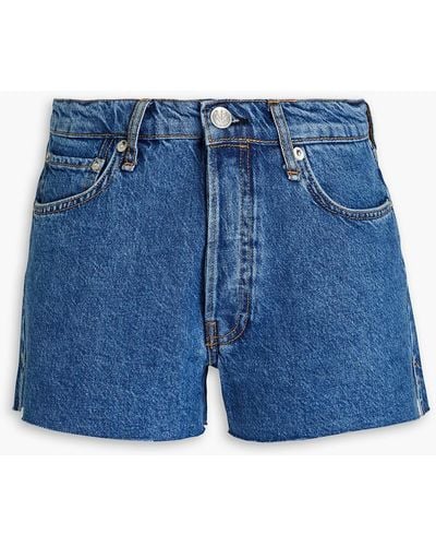 Rag & Bone Bitty Denim Shorts - Blue