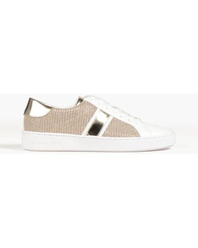 MICHAEL Michael Kors Leather And Canvas Trainers - Metallic