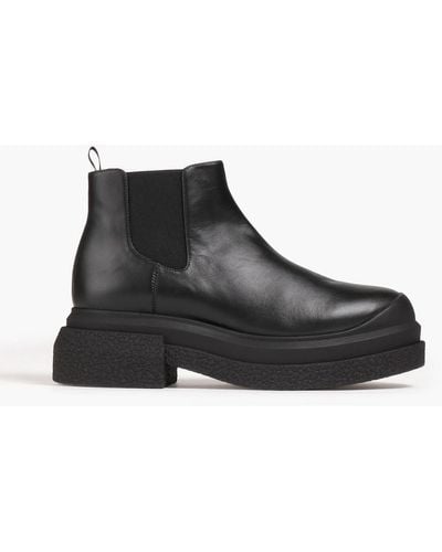 Stuart Weitzman Charli Leather Chelsea Boots - Black
